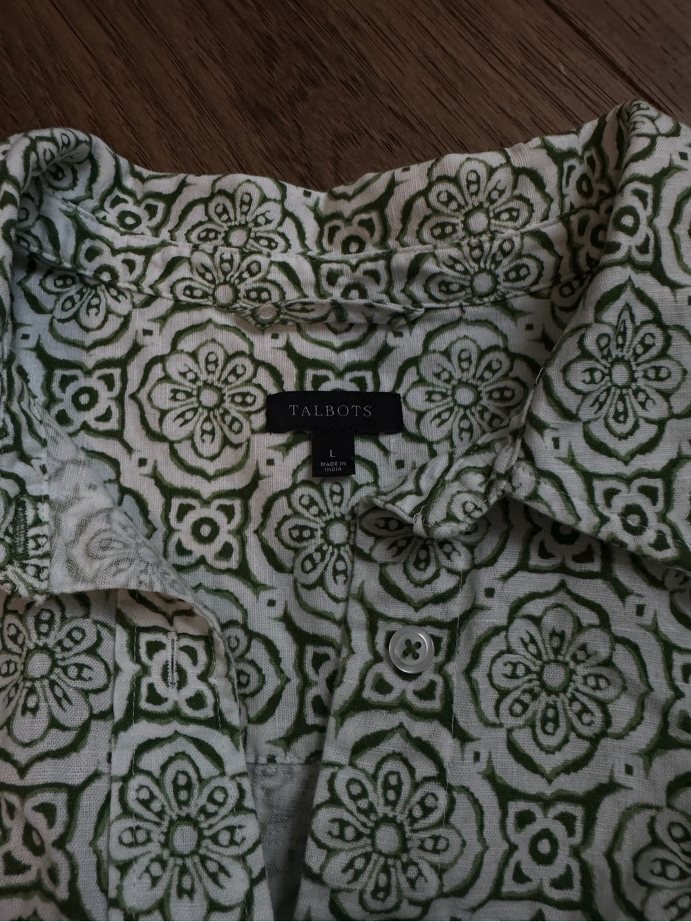 Talbots Button Front Blouse - Picture 2 of 4